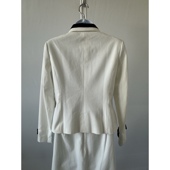 NWT Worth NY, White Black Textured Skirt Suit, Sz: 4 Mod, Retro Aristocrat (b43) - Picture 3 of 10